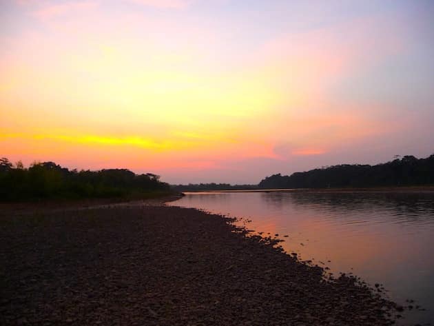 coucher de soleil sur le Parc national Madidi bolivie