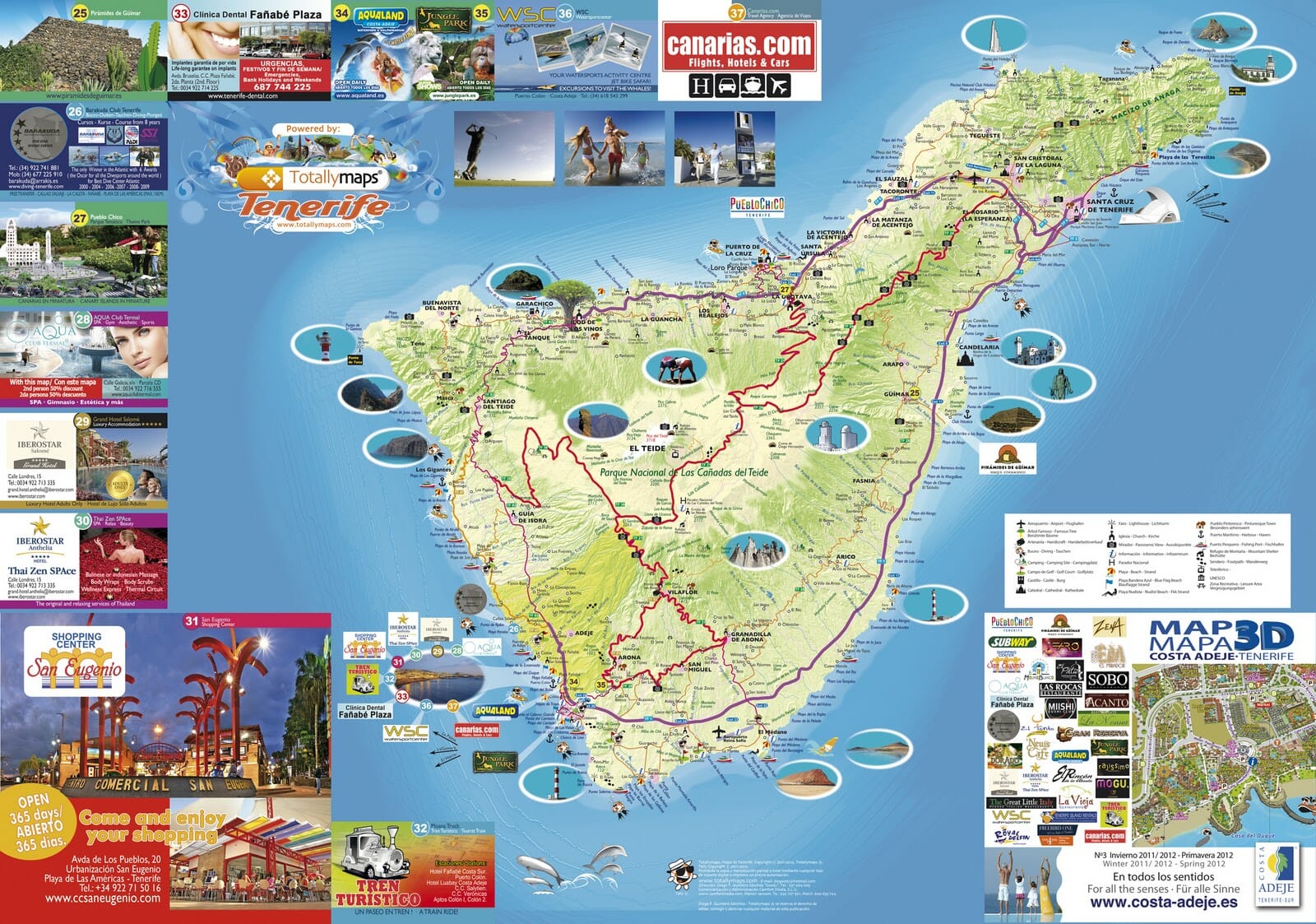 Carte Du Monde Tenerife Carte De Tenerife D taill e WIQP