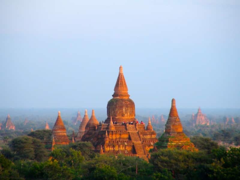 temple coucher de soleil bagan temple coucher de soleil bagan