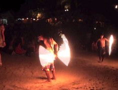 jongleur de feu de nuit koh tao thailande