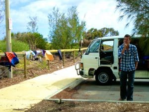 la vie sur les parking en road trip australie en van