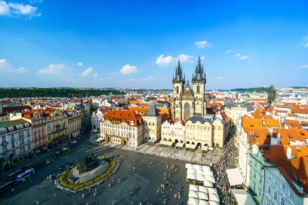 place vieille ville itineraire vister prague