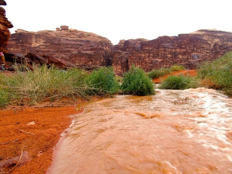 oued orage wadi rum jordnaie