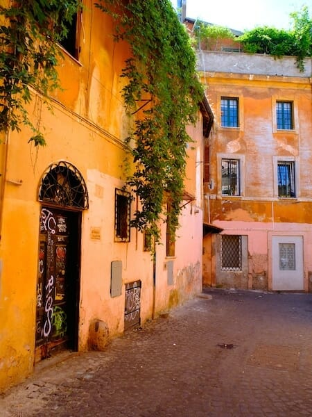 rue_trastevere_rome rue trastevere itinéraire pour visiter rome
