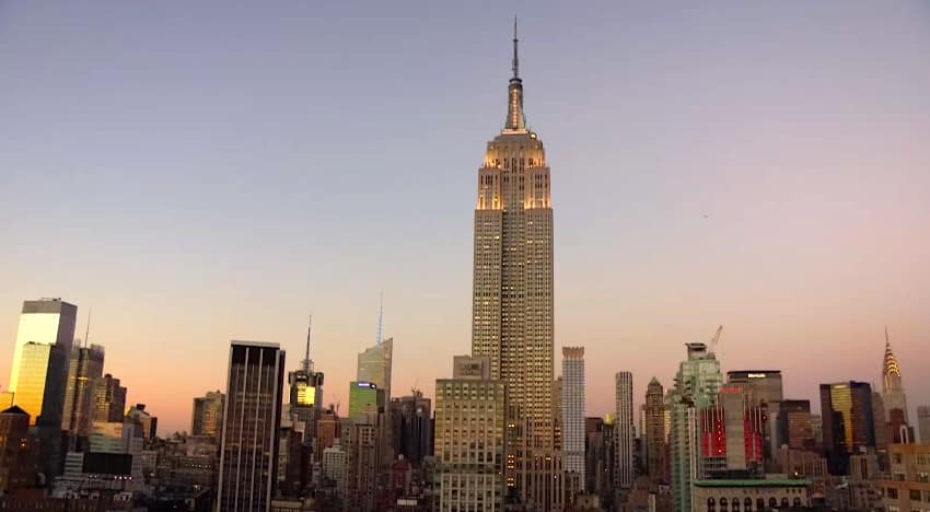 coucher de soleil empire state building