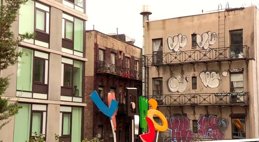 vue high line sur rues new york
