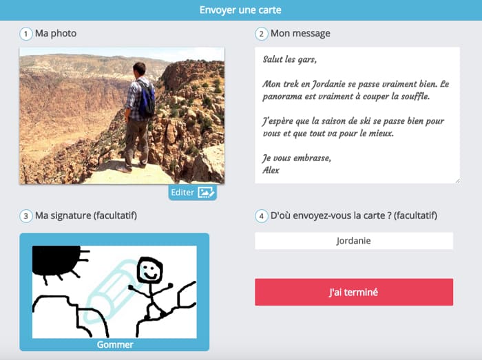 Processus d'envoi de cartesProcessus d'envoi de cartes