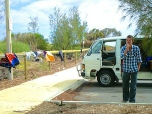la vie sur les parking en road trip australie en van