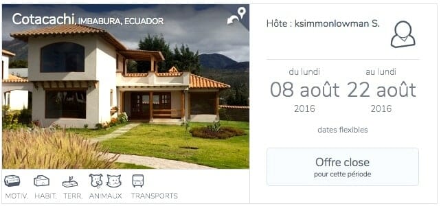house sitting equateur