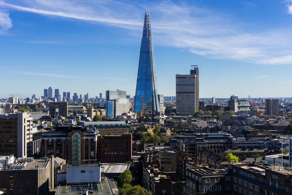 view from the shard londres