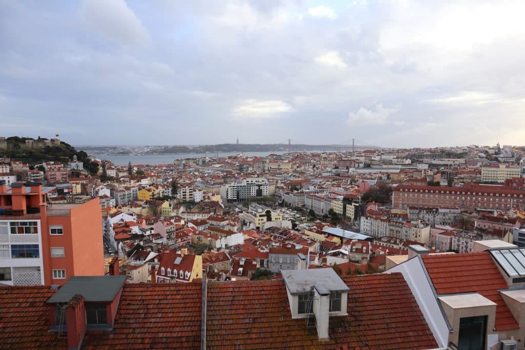 Vue_sur_le_Château_Saint_Georges panorama lisbonne Mirador da Senhora do Monte