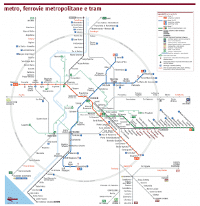 voyage à rome carte transports