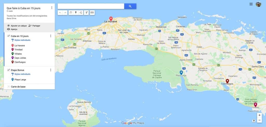 Carte_Clicable_Trip_Cuba carte itineraire clicable trip cuba
