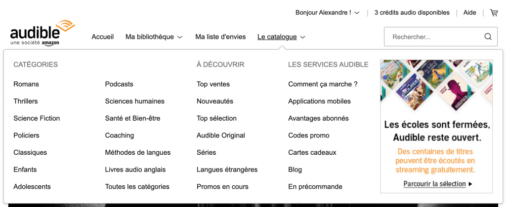 categories avis audible