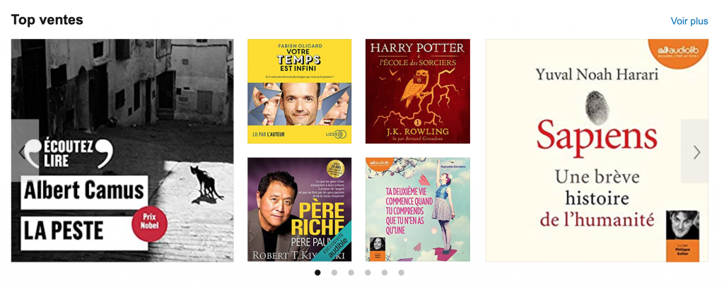 top vente avis audible