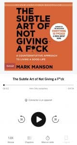 the subtle art of not give a fuck audible