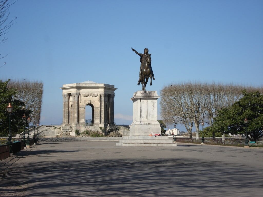 Le_Peyrou_Louis_XIV peyrou découvrir montpellier