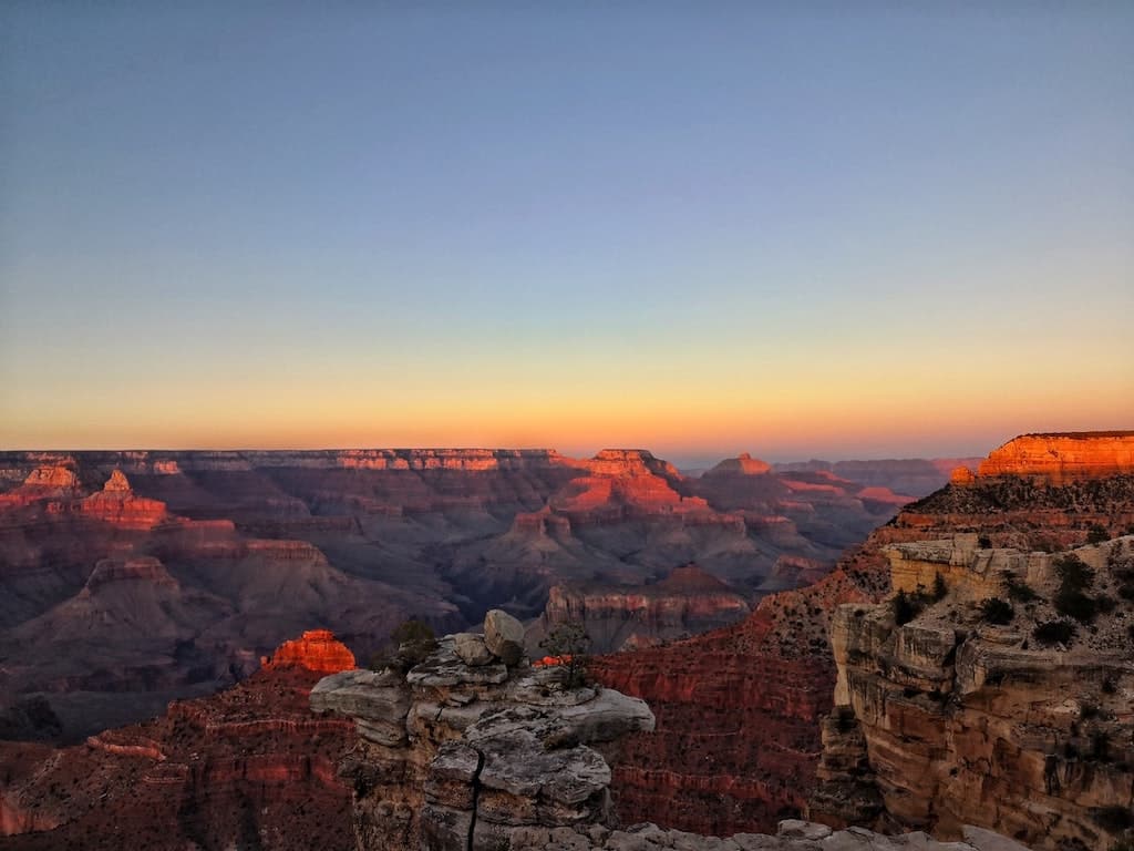 coucher soleil grand canyon