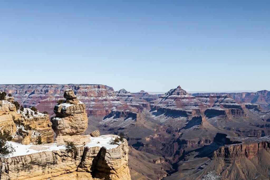 south rim hiver grand canyon