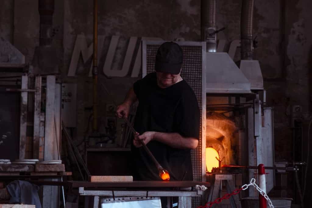 Murano murano souffleur verre