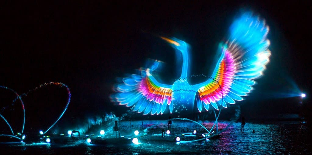 spectacle 3d projection eau cle songes