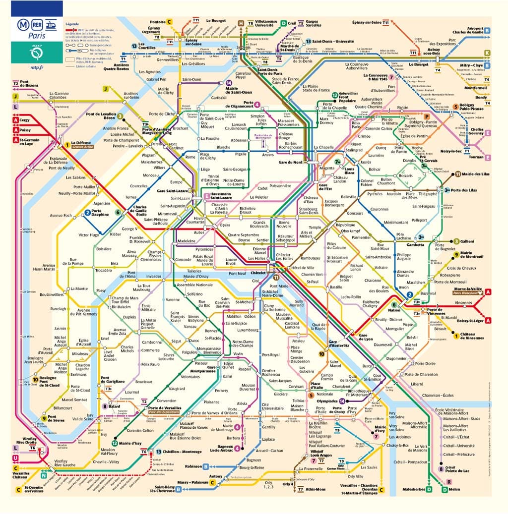 plan du metro parisien