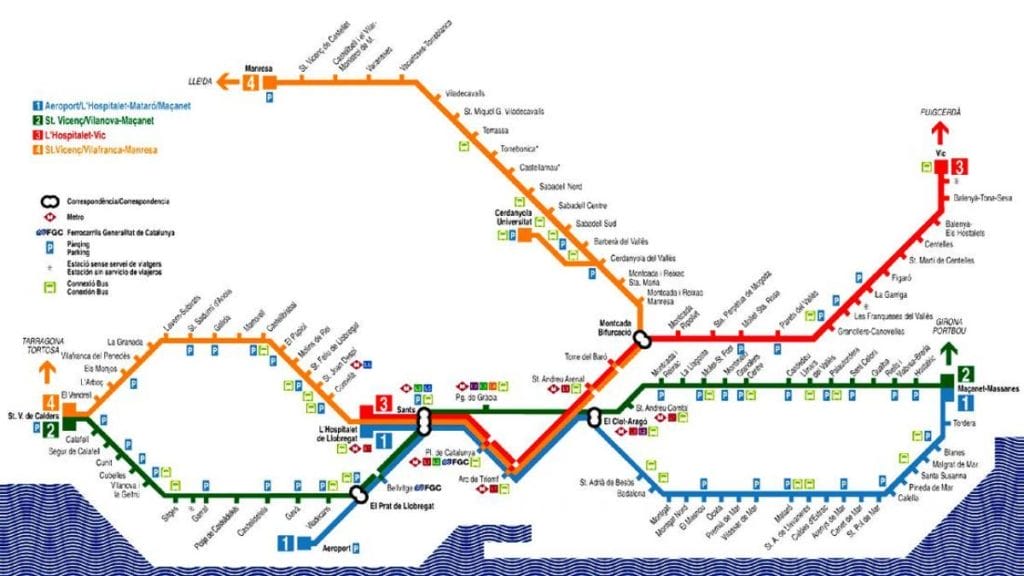barcelone aeroport transfert carte