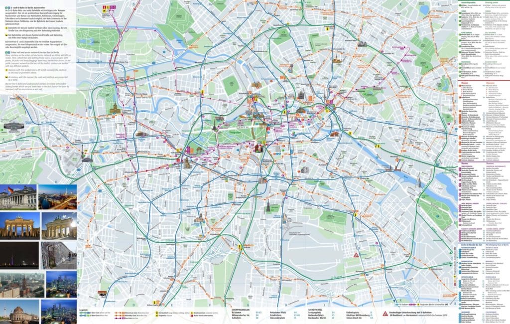 carte berlin attractions touristiques incontournables