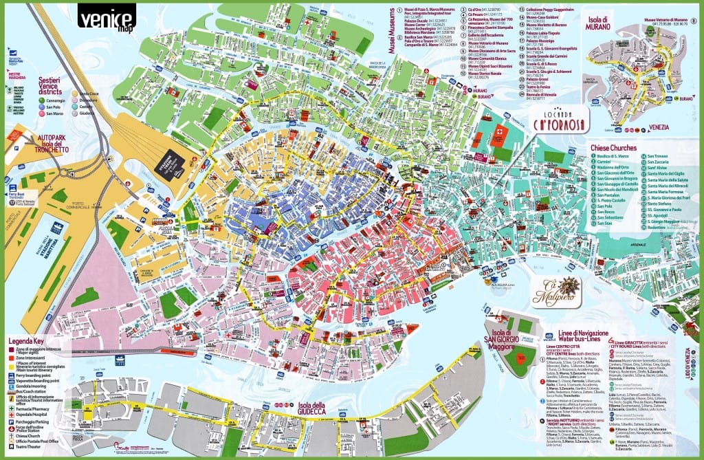 carte venise imprimer touristique