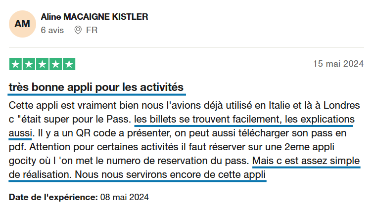 London Digital Pass avis client