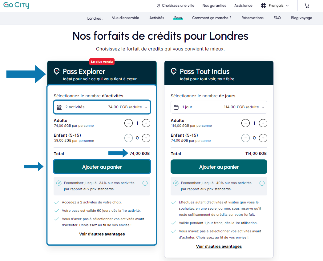 London Explorer Pass prix