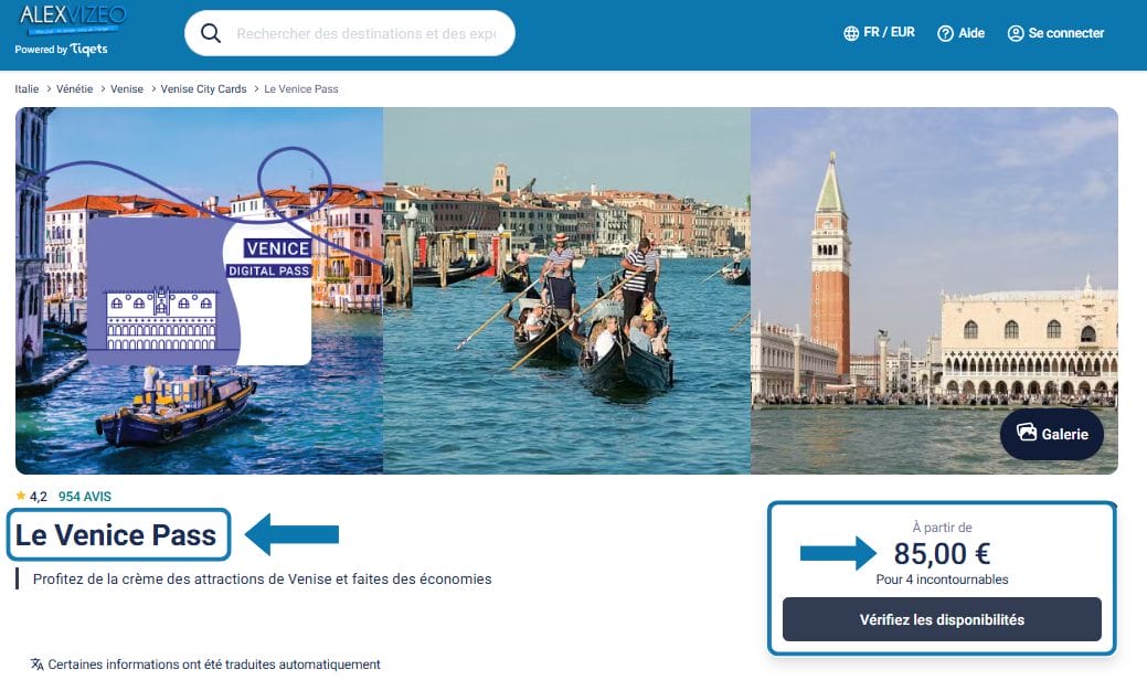 Avis Venise Digital Pass