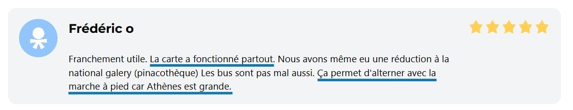 iVenture Card Athènes avis client