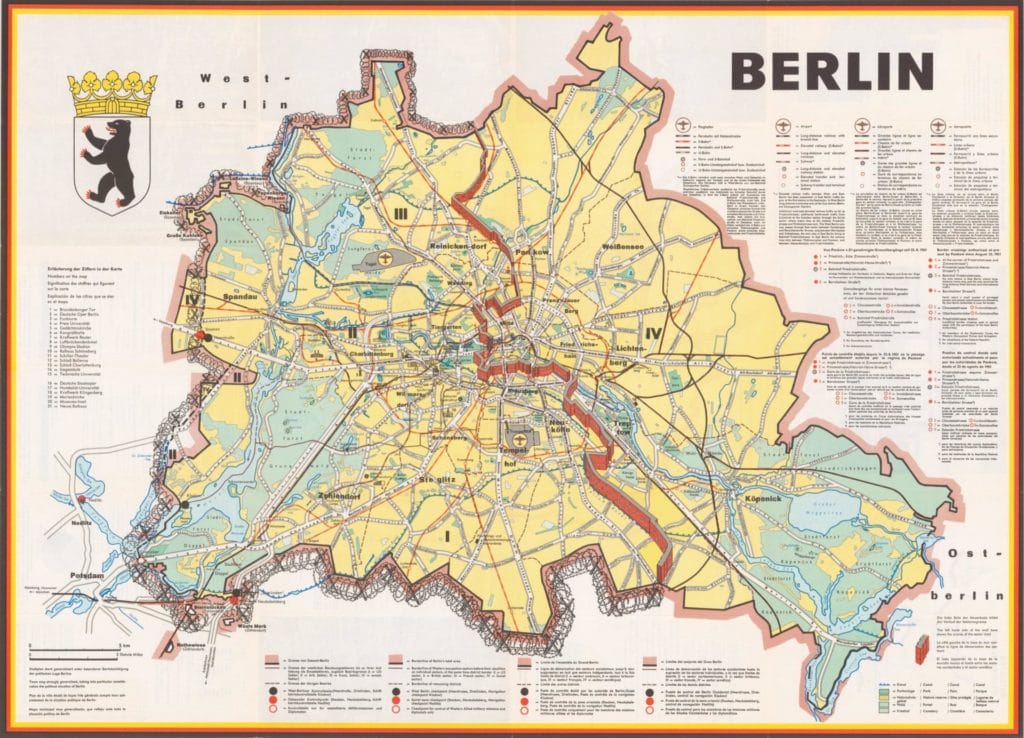 carte mur de berlin