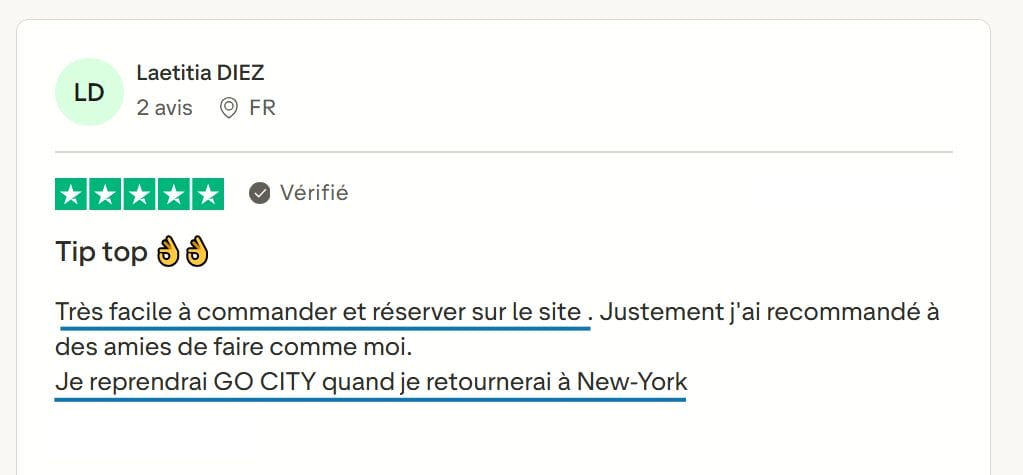 New York Explorer Pass avis trustpilot