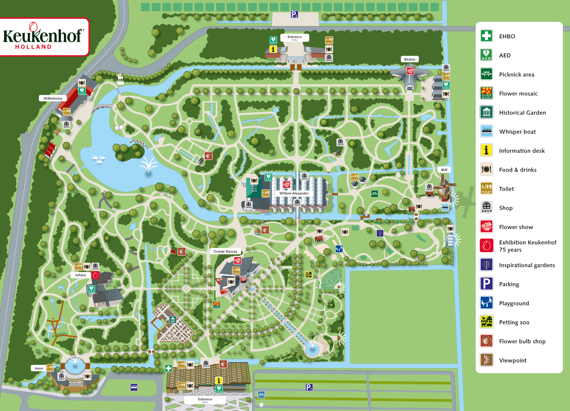 Plan du Parc Keukenhof