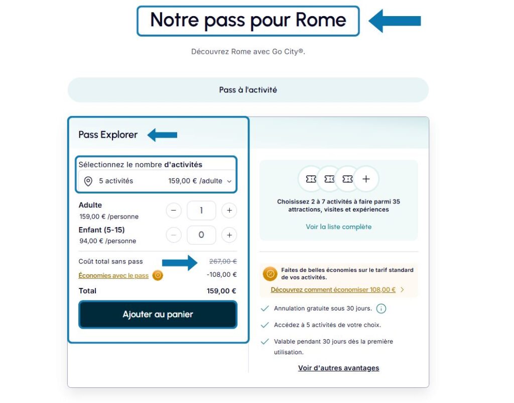 go city explorer pass rome ticket new price