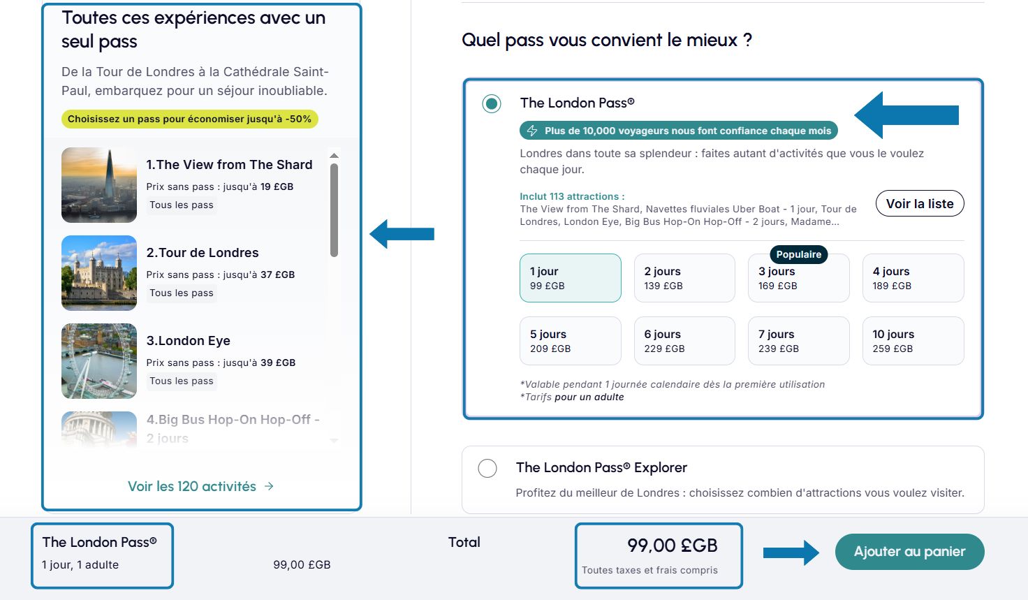 london pass reservations nouveau prix