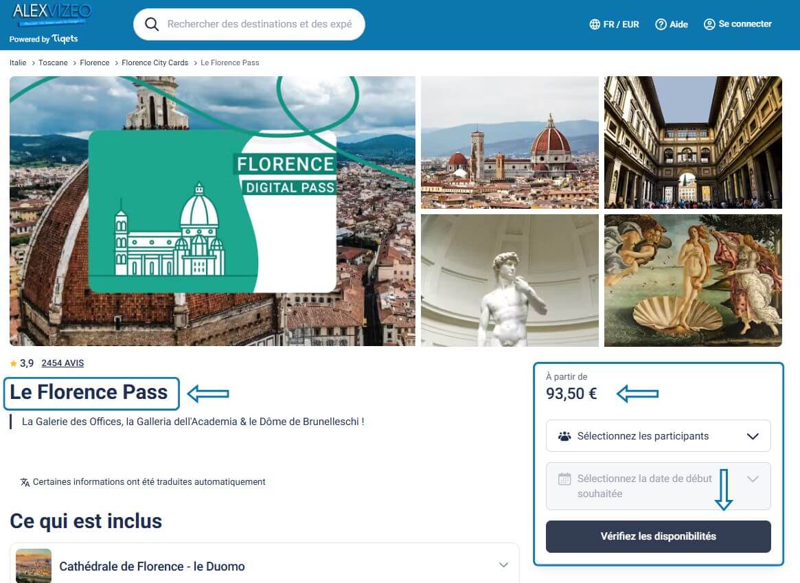 Florence Digital Pass Avis prix